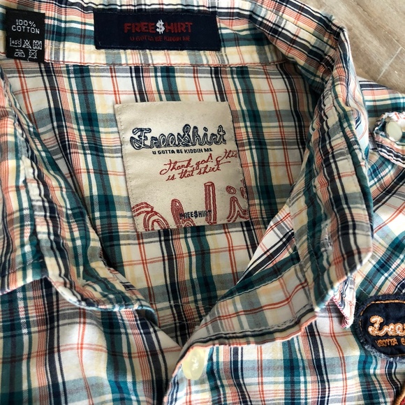 FREE SHIRT Brand Men's Plaid Snap Front Shirt XL - Picture 4 of 4
